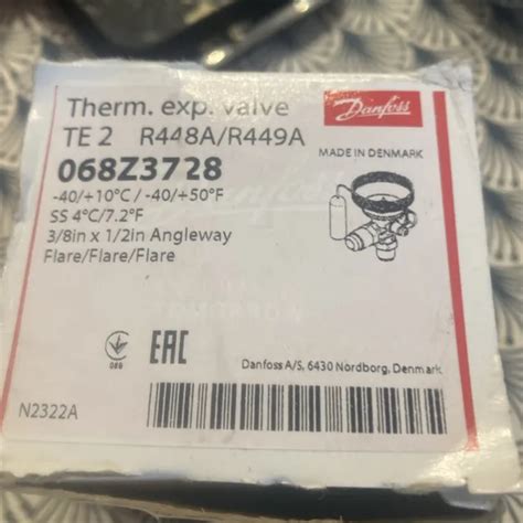 Danfoss Vanne Thermostatique Expansion Te Gaz R A R A Z