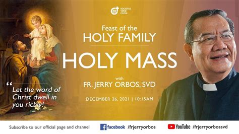 Holy Mass Am December With Fr Jerry Orbos Svd Feast