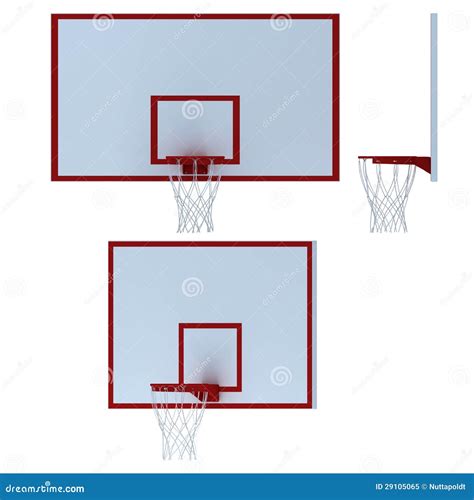 Basketball Hoop on White Background Stock Illustration - Illustration ...