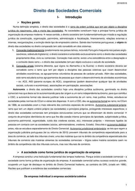 Sociedades Margarida Direito Das Sociedades Comerciais I Introdu O