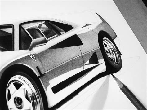 Ferrari F40 Pencil Drawing Limited Edition Fine Art Prints | Etsy