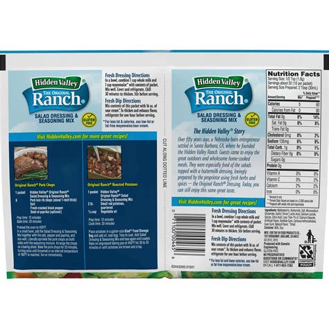 hidden valley ranch packet ingredients