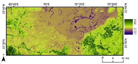 Normalized Difference Vegetation Index Ndvi Map Of The Study Area