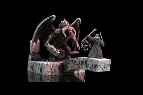 Gandalf and Balrog Diorama Model 3D STL Files 3D Design 3D Printer ...