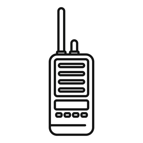 Rescue Walkie Talkie Icon Outline Vector Radio Transceiver 15109460