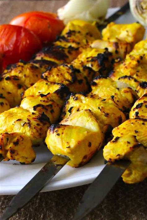 Persian Recipe — Joojeh Kebab Or Saffron Chicken Kebab By Author D