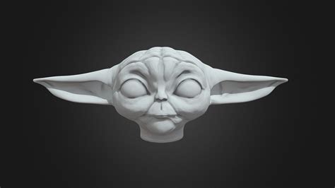 Baby Yoda Grogu 3d Model By Federico Ferretti Federicoferretti01