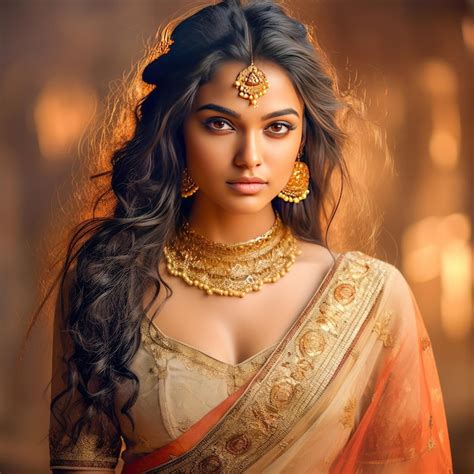 Premium Ai Image Beautiful Indian Woman In Saree