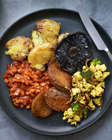 Delicious Vegan Brunch: Homemade Baked Beans, Tofu Scramble, and Vegan ...