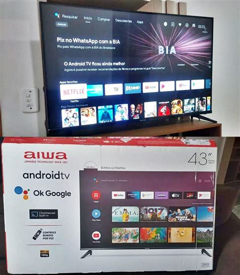 Smart TV Aiwa 43 Android Full HD Borda Ultrafina HDR10 Dolby