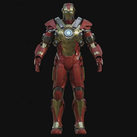 Iron Man Mk17 Heartbreaker Full Suit 3D Printable Model – Wireframe