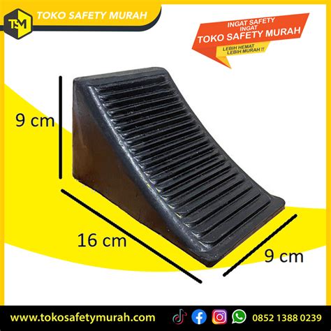 Pengganjal Ban Mobil Kecil Rubber Wheel Stopper Toko Safety Murah