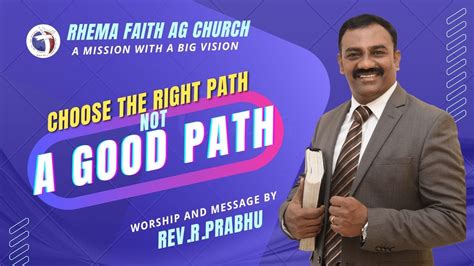 Rhema Faith Ag Church Sunday Service Rev R Prabhu Youtube