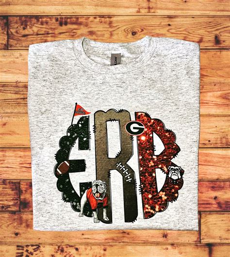 Georgia Bulldog Monogrammed Shirt - Etsy