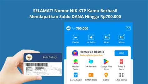 Selamat Nomor Nik Ktp Kamu Berhasil Mendapatkan Saldo Dana Hingga