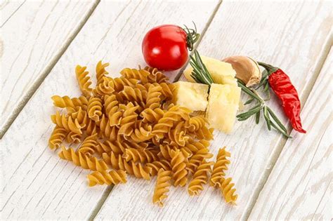 Premium Photo Raw Whole Grain Pasta Fusilli