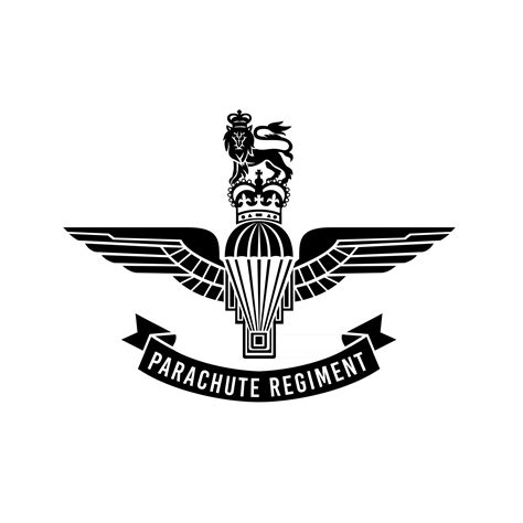 Parachute Regiment Insignia with Parachute with Wings Royal Crown and ...