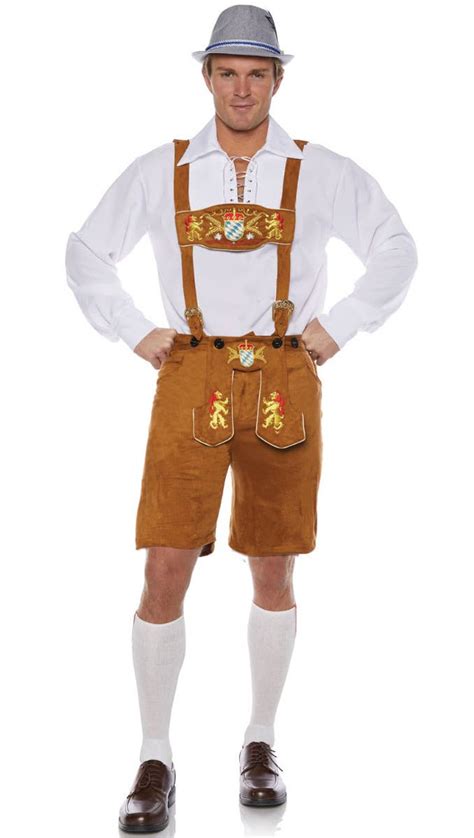 Plus Size Brown Lederhosen Costume Mens Oktoberfest Costume