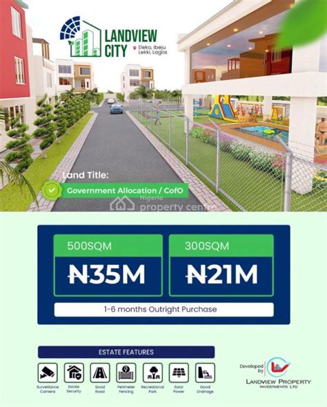 For Sale Plots Of Land With A C Of O Title Land View City Estate