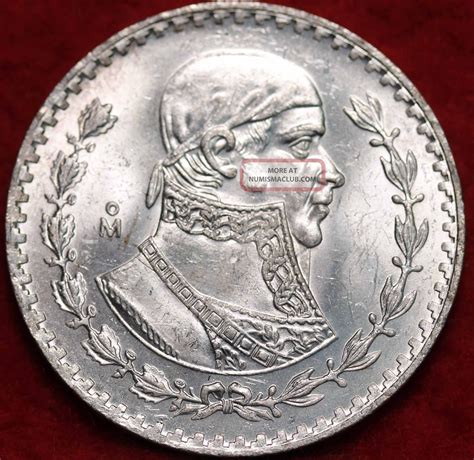 Uncirculated Mo Mexico Un Peso Silver Foreign Coin S H