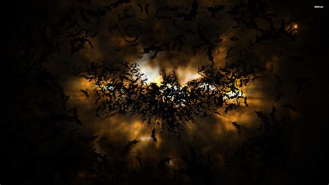 Batman logo formed from bats wallpaper - Digital Art wallpapers