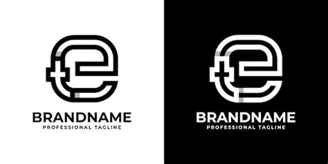 Lettre Et Ou Te Monogram Logo Adapt Toute Entreprise Avec Les