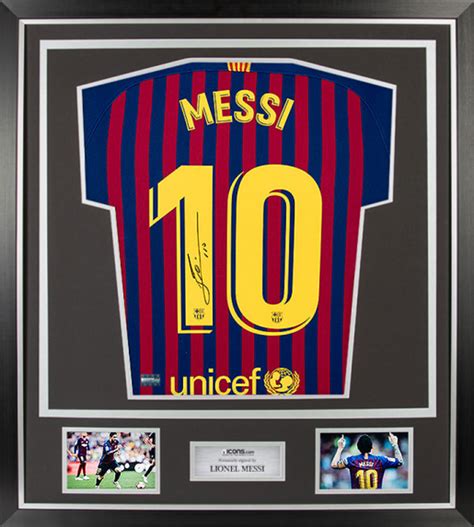 Lionel Messi Fc Barcelona Personally Signed And Framed Fc Barcelona Ho Sportmemories24