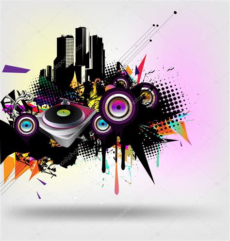 Vector urbano música Vector de stock theromb 4138584