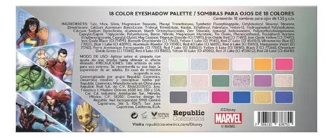 Paleta Sombras 18 Tonos Edición Universo Marvel Disney 100 en venta en