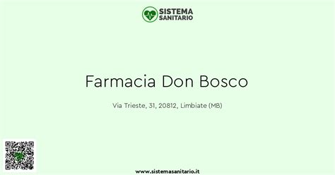 Farmacia Don Bosco A Limbiate MB SistemaSanitario It