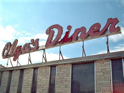 Former Olgas Diner Sign Close Up Of One Of The Olga Flickr