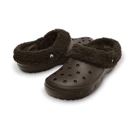 Crocs Mammoth Evo Clogs Slipper Winter Lined Black Espresso Blue