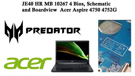 Je40 Hr Mb 10267 4 Bios Schematic And Boardview Acer Aspire 4750 4752g Youtube