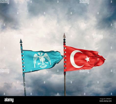 Seljuk State Flag Turkish Republic Flag Stock Photo Alamy