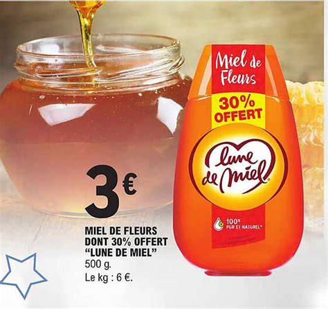 Promo Miel De Fleurs Dont 30 Offert Lune De Miel Chez E Leclerc