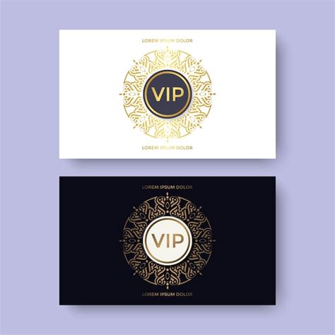 Motif D Ornement De Carte Vip De Luxe Blanc Et Noir Vecteur Premium