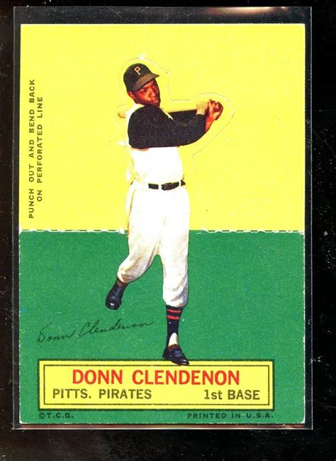 Topps Stand Up Donn Clendenon Pirates Vg A Ebay