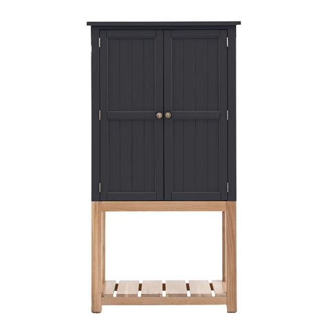 Windsor Tall Wooden Storage Cabinet Midnight Home Furniture