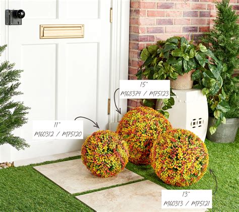 Wicker Park Set Of Faux Flower Indoor Outdoor Garden Spheres