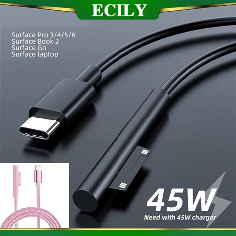 ECILY Fast Charging USB Type C Power Supply For Microsoft Surface Pro 7