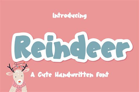 Reindeer Font By Goodmoodtype · Creative Fabrica