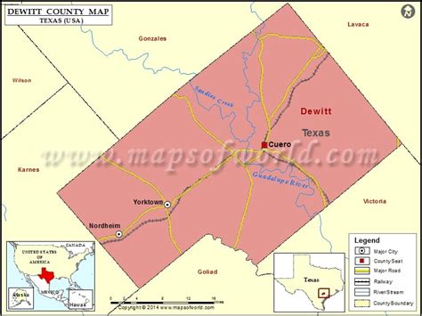 Dewitt County Map Map Of Dewitt County Texas