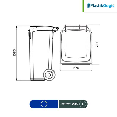 Contenedor Con Ruedas Plastik Gogic L Grupo Zuma