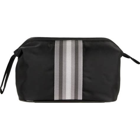 Clicks Toiletry Bag Black And Grey Stripe Clicks