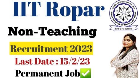 Iit Ropar Non Teaching Recruitment Iit Ropar Non Teaching