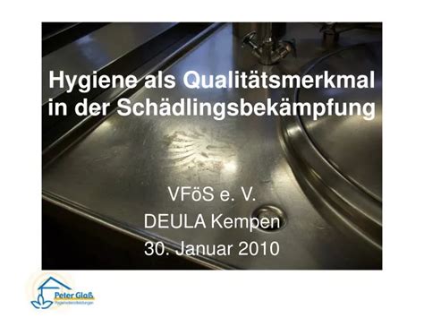 Ppt Hygiene Als Qualit Tsmerkmal In Der Sch Dlingsbek Mpfung