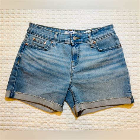 Levis Shorts Denizen From Levis Mid Rise Denim Jean Cuffed Shorts