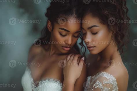 AI Generated A Romantic Couple Of Lesbian Stock Photo At Vecteezy