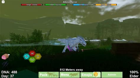 Roblox Dinosaur Simulator Albino Terror Range Buff Youtube