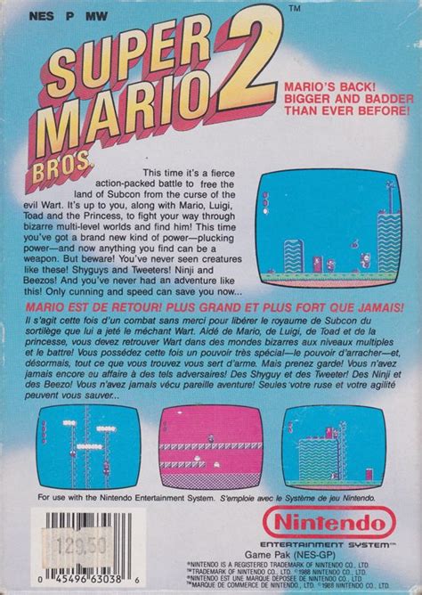 Super Mario Bros Nes Box Cover Art Mobygames